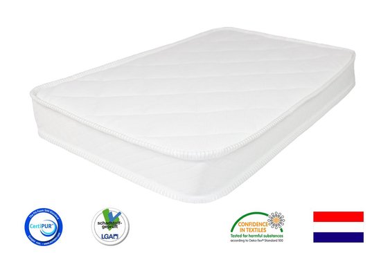 Matrassenmaker - matras 50x80 koudschuim HR40 vaste hoes van dubbeldoek