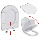 vidaXL - Toiletbril - soft-close - met - quick-release - ontwerp - vierkant - wit