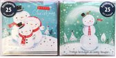 50  Luxe Kerstkaarten - 10 x 10 cm -  KST-010