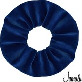 Jumalu scrunchie velvet haarwokkel haarelastiekjes - blauw - 1 stuk