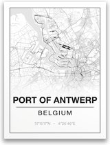 Poster/plattegrond PORT OF ANTWERP - 30x40cm