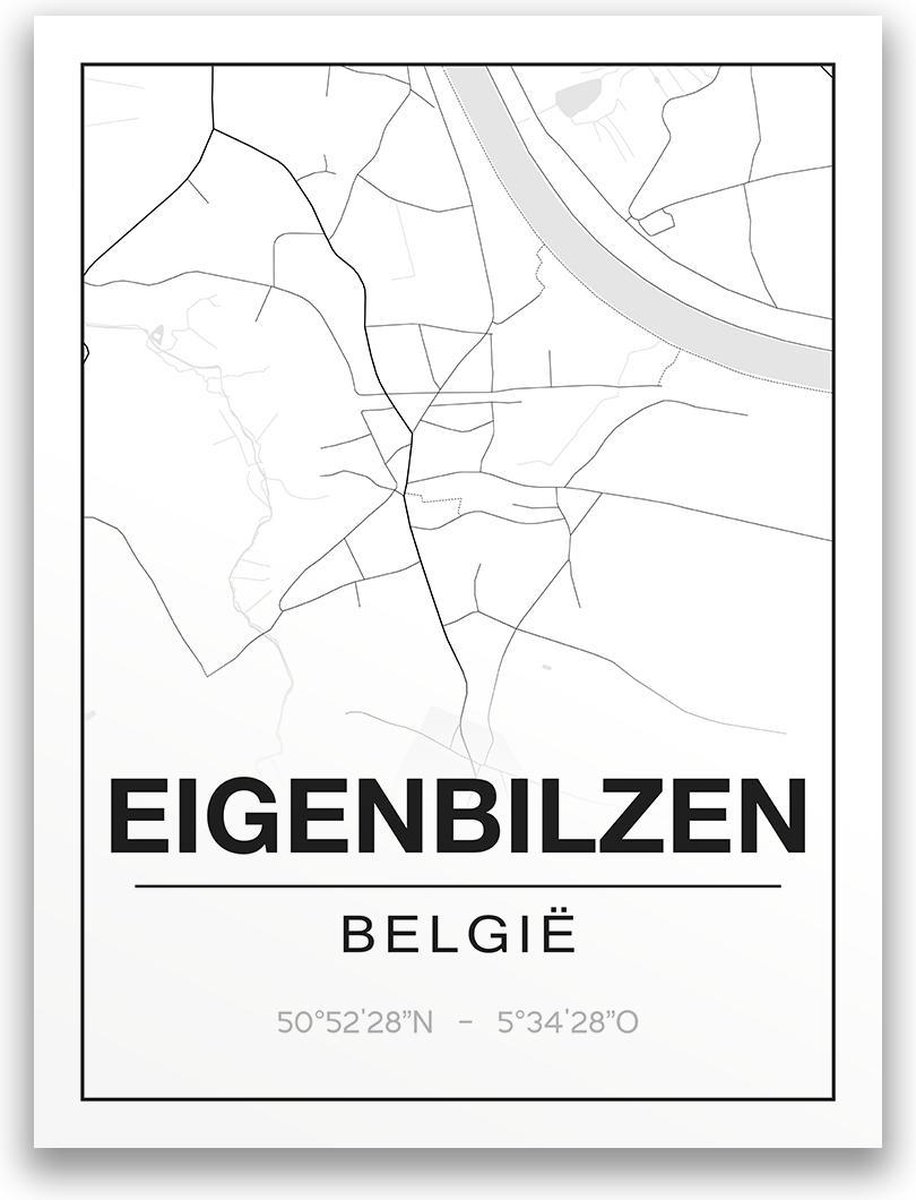 Poster/plattegrond EIGENBILZEN - 30x40cm