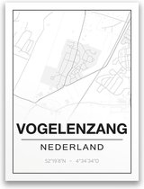 Poster/plattegrond VOGELENZANG - 30x40cm