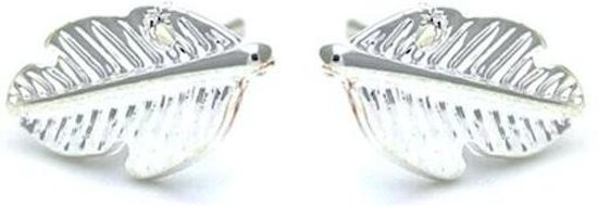 Juwelen - Oorbellen - Knopjes - Veer - Zilverkleurig