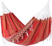 Hangmat Familie 'Fringes' Terracotta (Rood) | Bijpasende opbergtas | 200 KG | 1% For The Planet | Tropilex