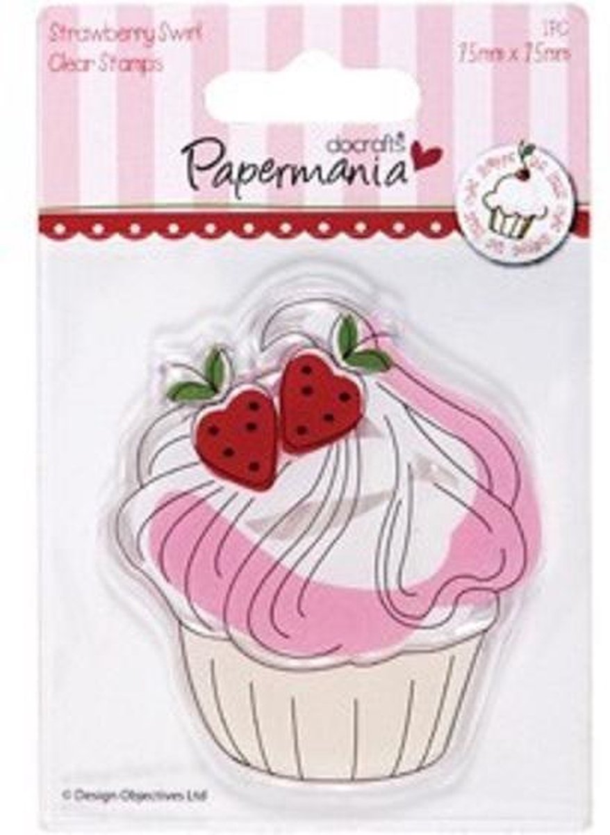 Papermania - Clearstamp - Little cake shoppe - Strawberry swirl - PMA907203