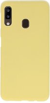 Color TPU Hoes voor Samsung Galaxy A20 Geel