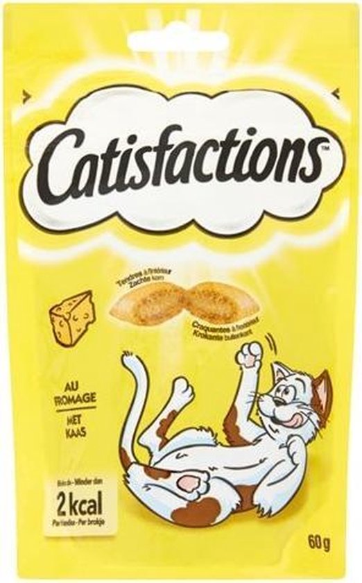Catisfactions Kattensnack – Kaas – 6 X 60 Gr