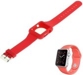 Silicon armband compatibel met Apple Watch 42mm Rood