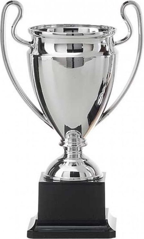 Grote zilveren trofee/prijs beker met oren 21 cm | bol.com