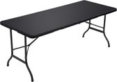 MIRA Home - Tuintafel - Zwart - Opklapbaar - Waterafstotend - 70kg Draagcapaciteit