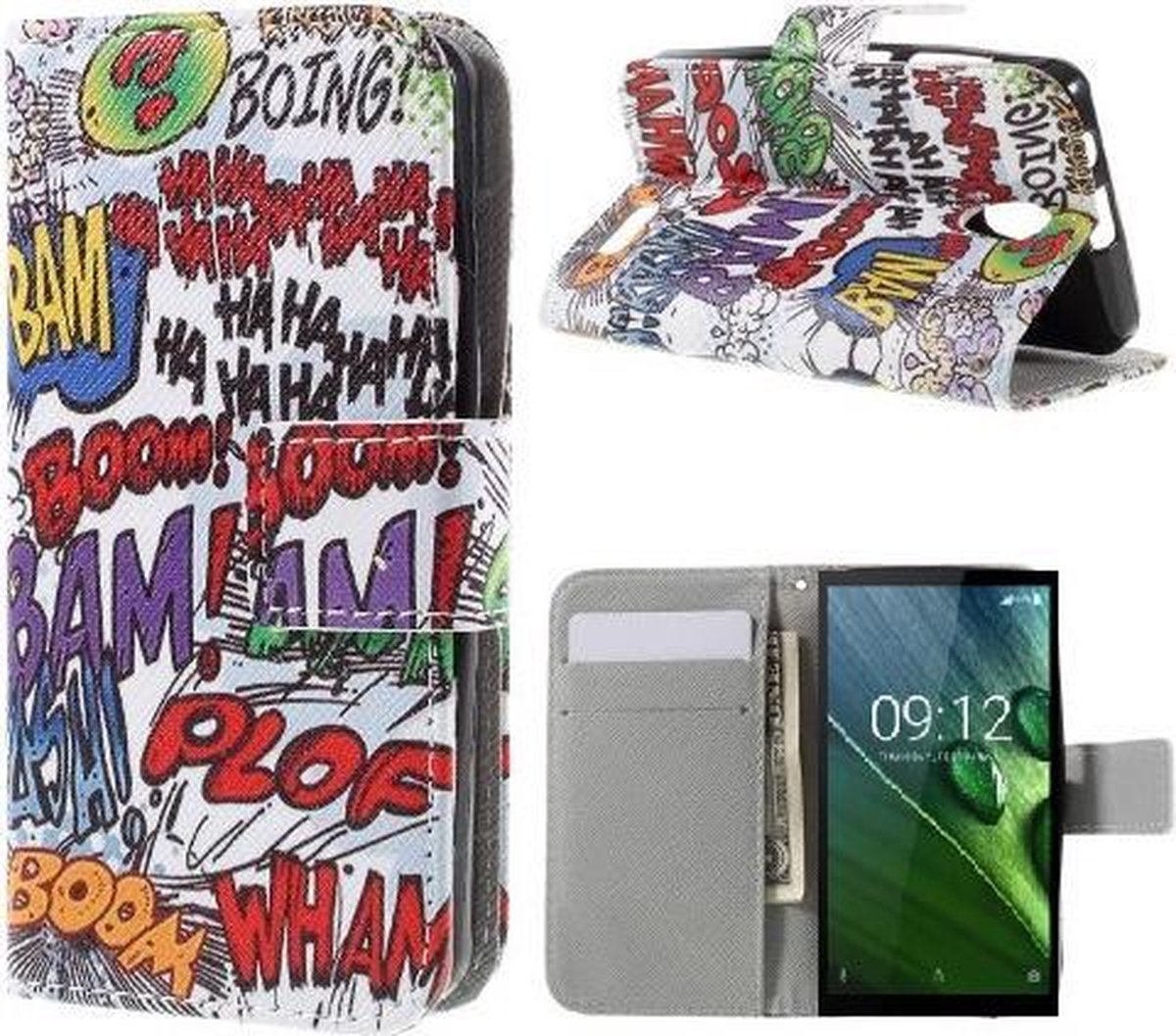 Qissy Boom Bam Portemonnee case hoesje voor Huawei Nova