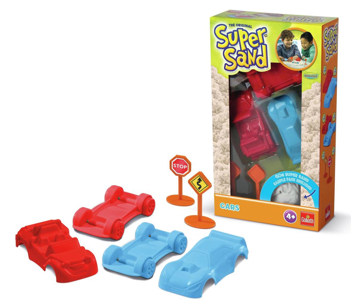 Goliath Super Sand Shapes Cars Speelzand 40 Gram 7-delig