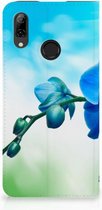 Huawei P Smart (2019) Standcase Hoesje Design Orchidee Blauw