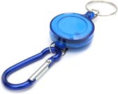 Fako Bijoux® - Porte-clés avec cordon / Porte-clés coulissant / Porte-forfait - Plastique - Bleu