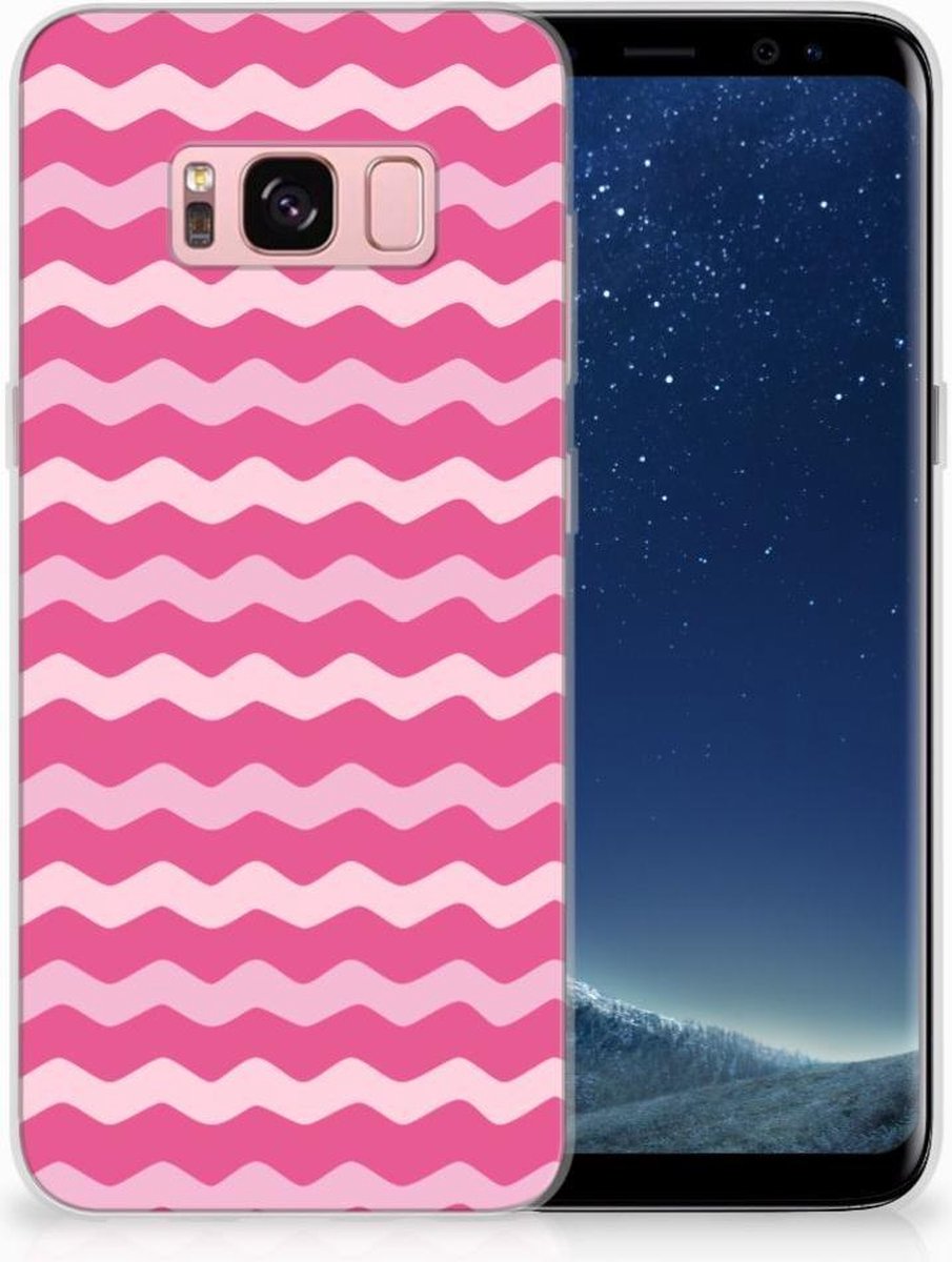 Samsung Galaxy S8 TPU bumper Waves Pink