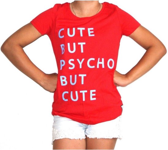 Addmyberry - T-shirt - Rood - Cute but - Small