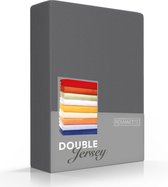 Comfortabele Dubbel Jersey Hoeslaken Antraciet | 180x200| Heerlijk Zacht | Extra Dikke Kwaliteit