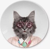 Assiette plate moutarde sauvage / Ø 23 cm - Chat
