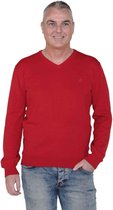 BJØRNSON ANDERS Pullover Katoen V-Hals Heren - Maat 4XL - Rood