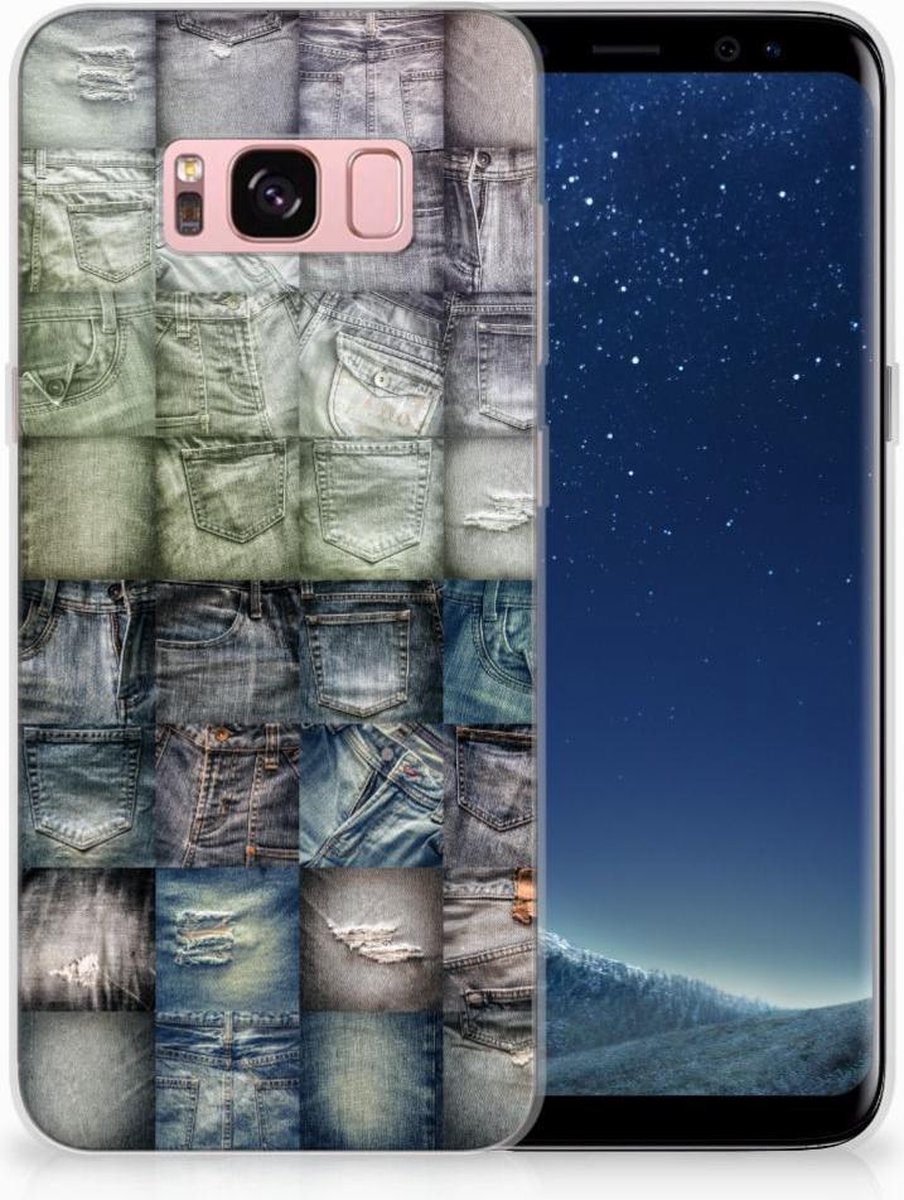 Silicone Back Cover Samsung Galaxy S8 Spijkerbroeken