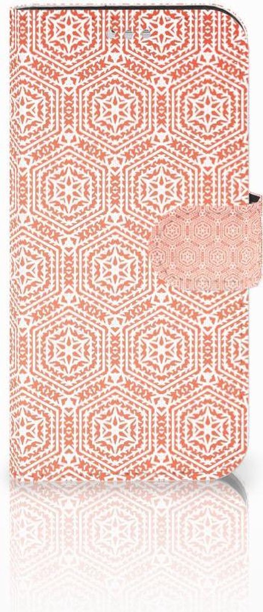 Book Case voor Samsung Galaxy S7 Telefoon Hoesje Pattern Orange