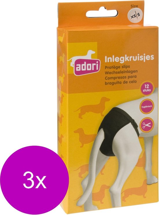 Adori Inlegkruis Hondenbroek Wit - Hondenloopsheid - 3 x Xsmall/Small