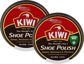 Kiwi Schoencrème Dark Tan Donker bruin - 2 x 50 ml