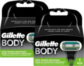 Gillette Body - 8 scheermesjes (2x4)