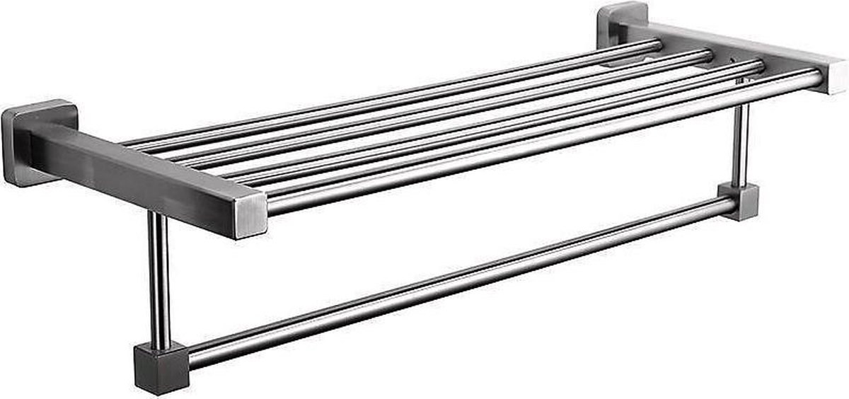TA-Design RVS Geborsteld Handdoek Rek 60,2 cm Stuttgart 168 Square