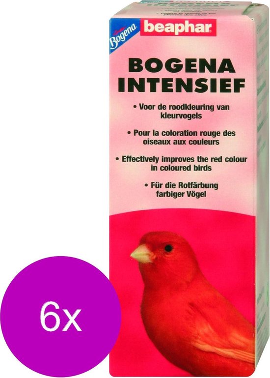 Beaphar Intensief Rood - Vogelsupplement - 6 x 10 g