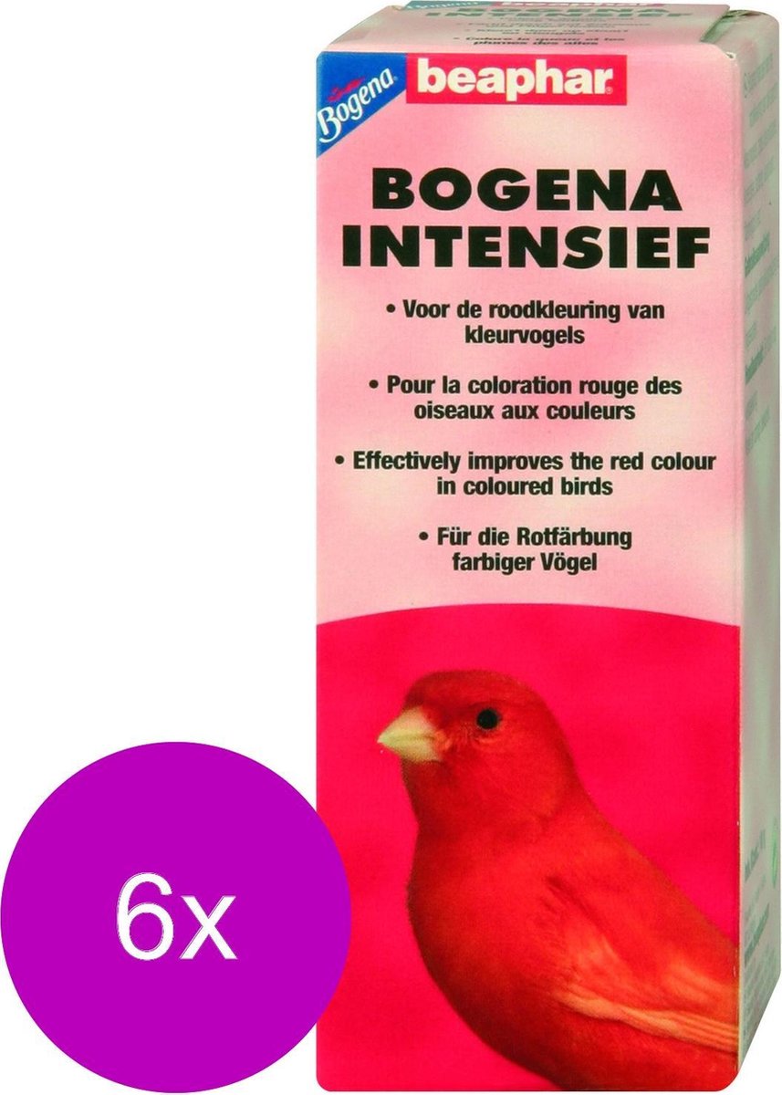 Beaphar Intensief Rood - Vogelsupplement - 6 x 10 g