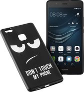 MP Case zwart back cover met motiv voor Huawei P9 Lite Achterkant/backcover