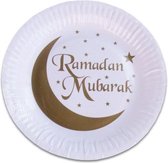 Ramadan Mubarak thema bordjes 8 STUKS 18 cm