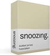 Snoozing - Dubbel Jersey - Hoeslaken - Eenpersoons - 80/90x200 cm - Zand