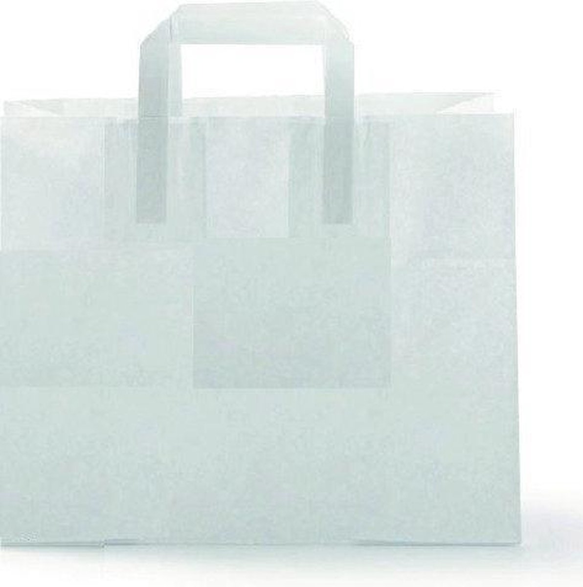 Papieren draagtas wit papier, 26 x 17 x 25 cm (100 stuks) | bol.com