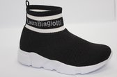 Laura Biagiotti meisjes soksneaker - zwart met witte tekst - maat 32