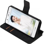 MP Case Cross Pattern TPU Bookstyle voor Huawei Nova Plus Zwart