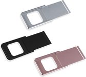 Ultra dun aluminium webcamcover - 3-pack - roze