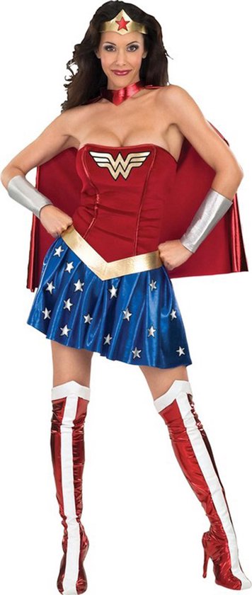 Aubergine via Schotel Wonder Woman - kostuum voor vrouwen - Verkleedkleding - Small | bol.com