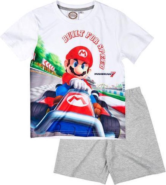 Super Mario Bros pyjama wit, maat 104 | bol.com