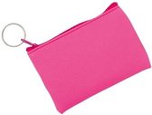 Portemonnee neon roze met sleutelhanger - Festival musthaves