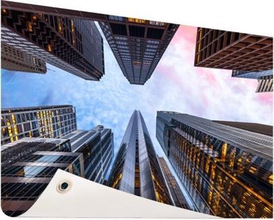 Affiche Sunrise in Chicago Garden 120x80 cm - Toile de jardin / Toile d'extérieur / Peintures pour l'extérieur (décoration de jardin)