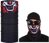 Zwart clown biker masker voor volwassennen