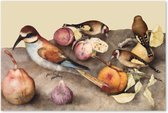 Graphic Message - Tuin Schilderij op Outdoor Canvas - Vogels en Fruit - Buiten - Ligozzi