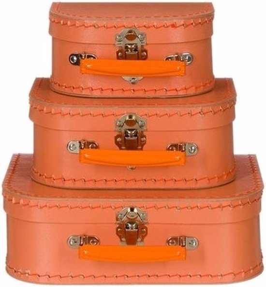 Kinderkoffertje pastel oranje