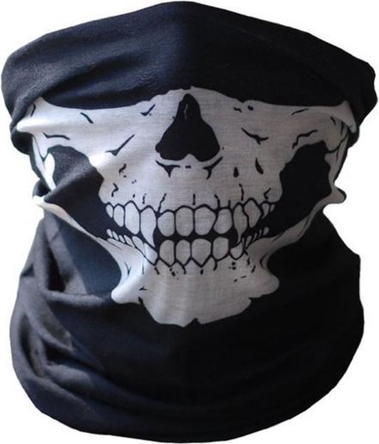 Doodshoofd schedel masker - Halloween masker - Skull mask - Scream masker - col / sjaal - Motor masker - Motormasker - Skimasker - Motorsjaal - Snowboarden - Universeel - Merkloos