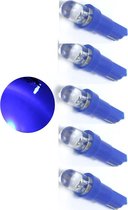 Auto LEDlamp |5x autoverlichting LED T5 | kleur blauw | 12V DC