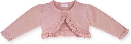 Oud roze gebreid bolero-vestje voor doop- vest voor baby- Mac Ilusion-  7272- baby... | bol.com