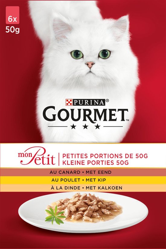 Gourmet Mon Petit - Kattenvoer Eend, Kip & Kalkoen - 24 x 50 g